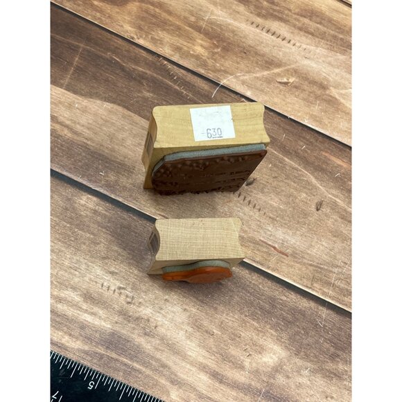 HTF SET OF 2 HERO ARTS CHRISTMAS CAROLERS & ORNAMENT WOOD MOUNTED RUBBER STAMP - Picture 3 of 6